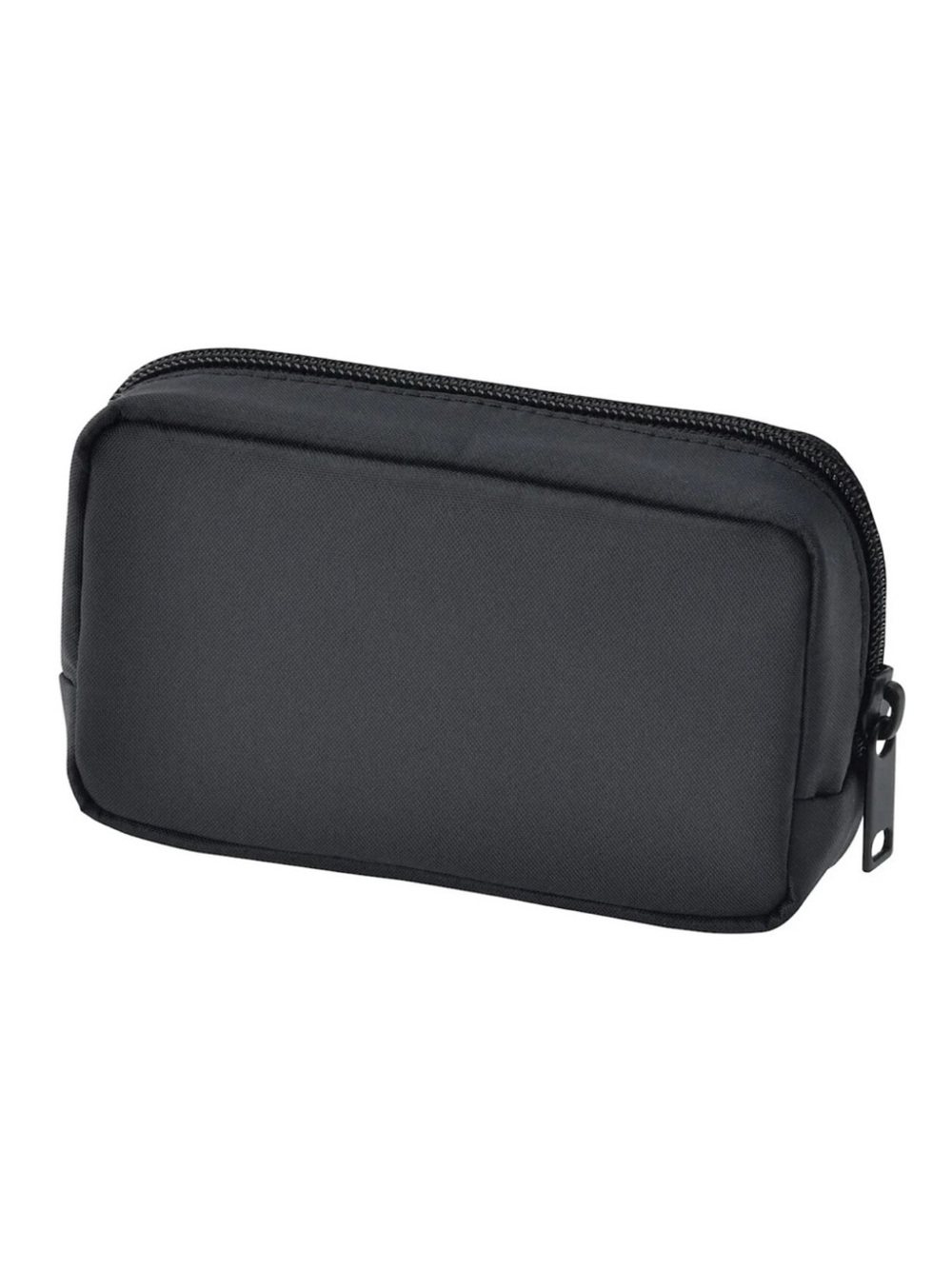MUJI Nylon Compact Black Pouch Bag 9×14×3.5cm – Travel Organizer New with Tag